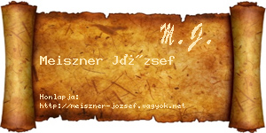 Meiszner József névjegykártya
